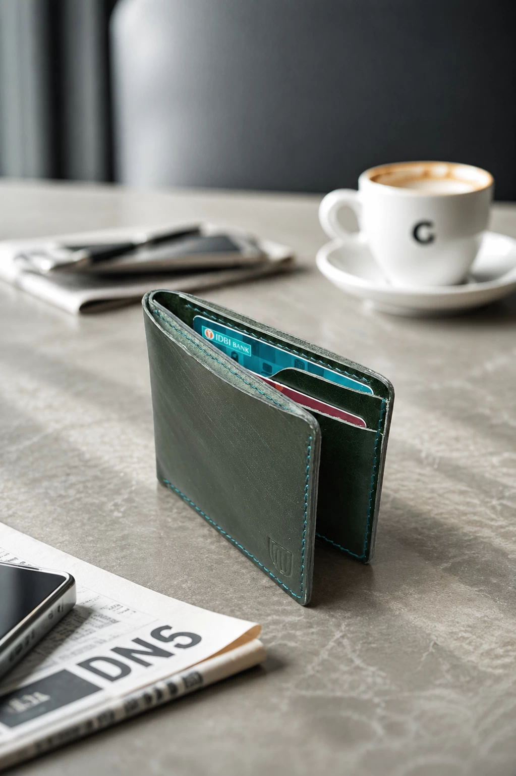 Classic bifold wallet-Olive green