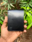 minimalist bifold leather wallet